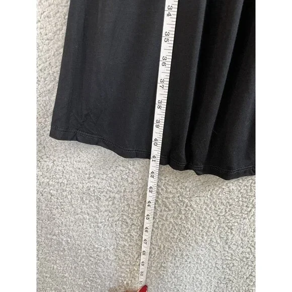 New Pink Blush Maternity Dress Womens Size Large Black Front Knot Long Sleeve - Picture 9 of 15